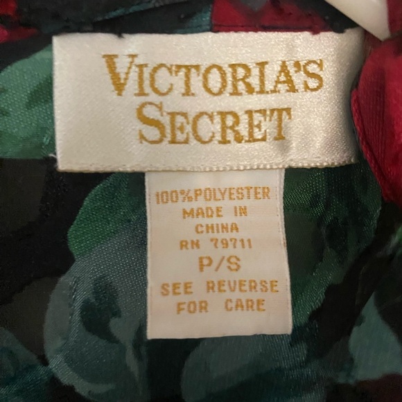 Victoria’s Secret Gold Label Vintage Floral Rose Robe Size Small Textured Maxi - Picture 6 of 6